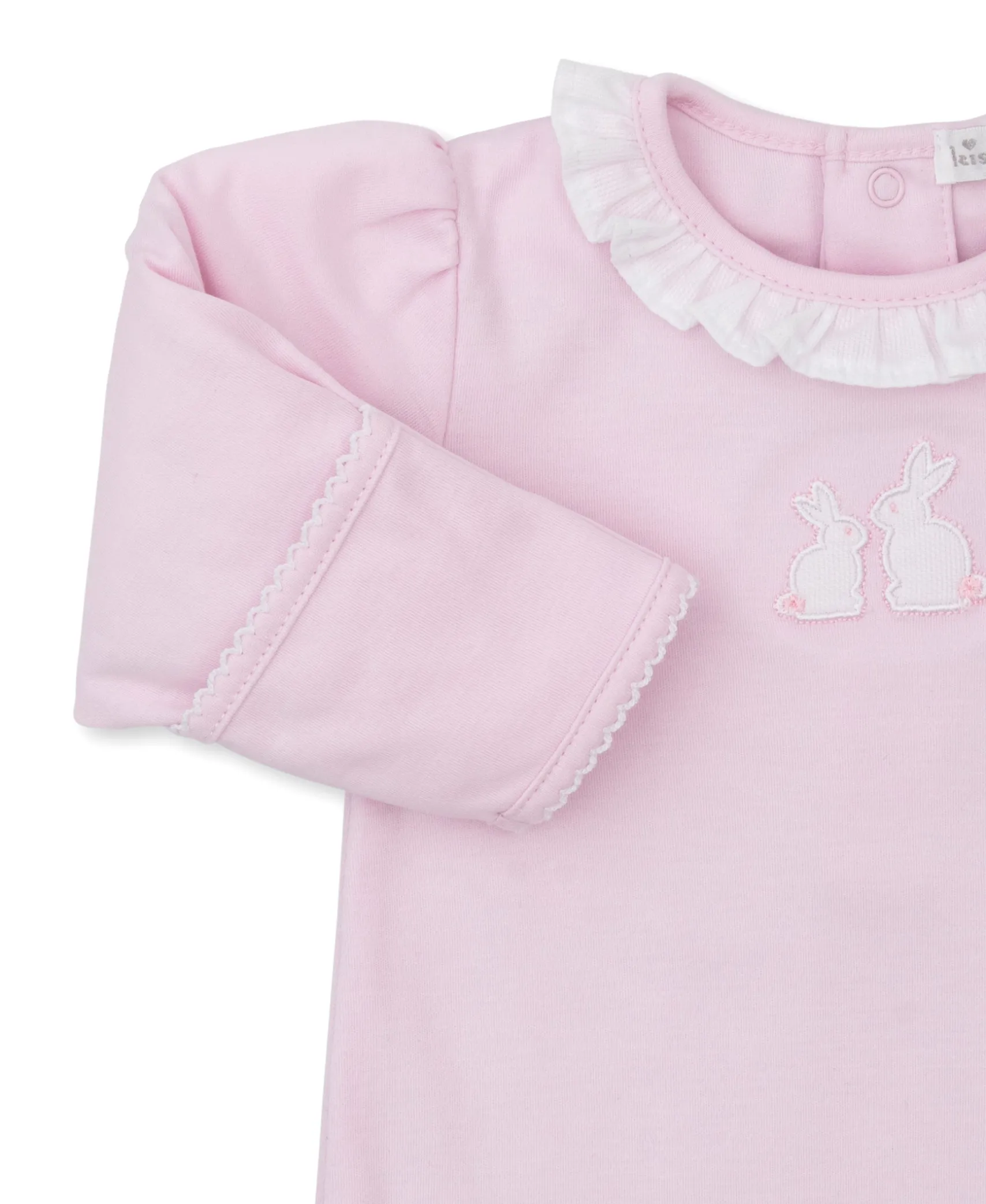 Pique Bunny Bash Pink Ruffle Footie