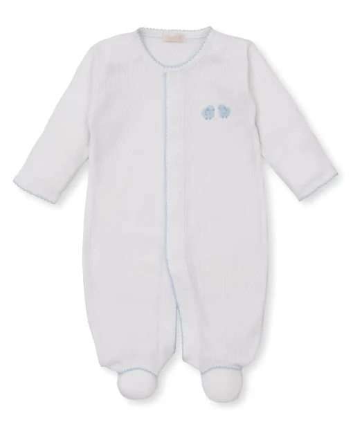 Premier Baa Baa Baby Sheep Blue Hand Emb. Footie