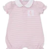 Saturday Regatta Pink Stripe Short Playsuit