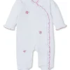 SCE Roses and Blooms White/Pink Hand Emb. Footie