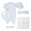 Simple Stripes Blue 5PC Gift Set with Gift Box