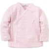 Simple Stripes Pink Long Sleeve Cross Tee