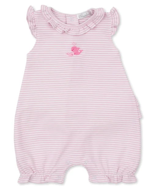 Whale Wonder Pink Short Stripe Playsuit