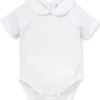 White Kissy Basics Collar Bodysuit