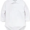 White Kissy Basics L/S Knit Collar Bodysuit