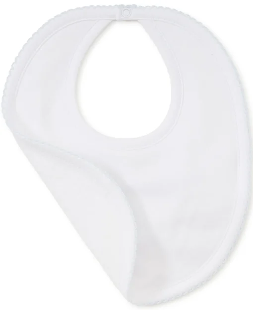 White/Blue Kissy Basics Bib