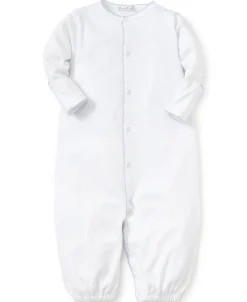 White/Blue New Kissy Dots Print Converter Gown