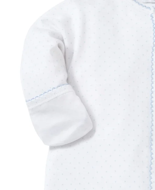 White/Blue New Kissy Dots Print Converter Gown