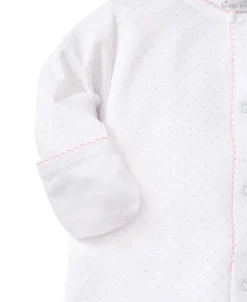 White/Pink New Kissy Dots Print Converter Gown